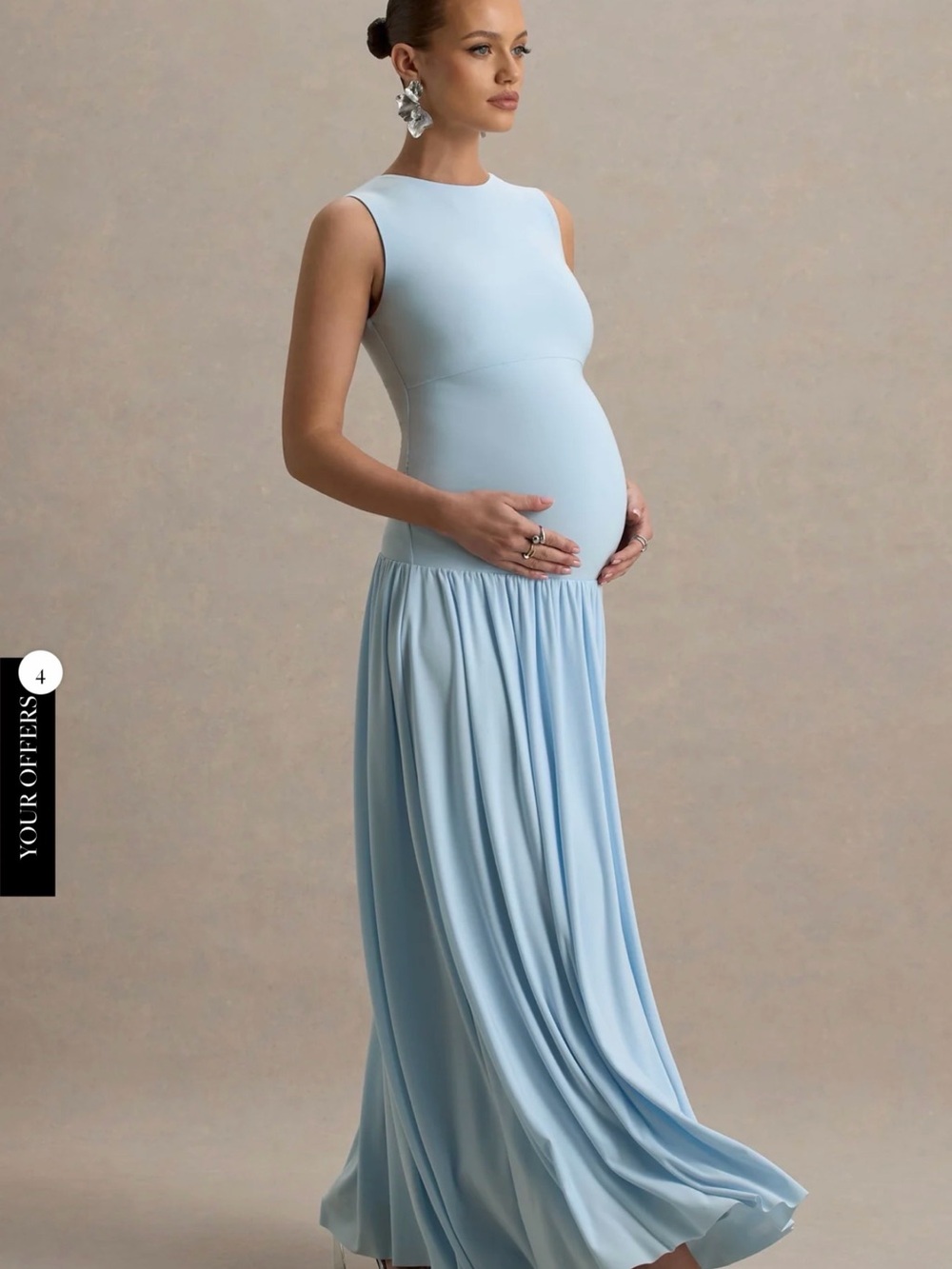 Club L London Light Blue Maternity Maxi Dress